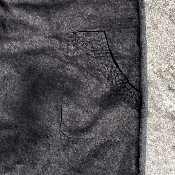 Guess jeans 100% linen dress black Small - Picture 5 of 8